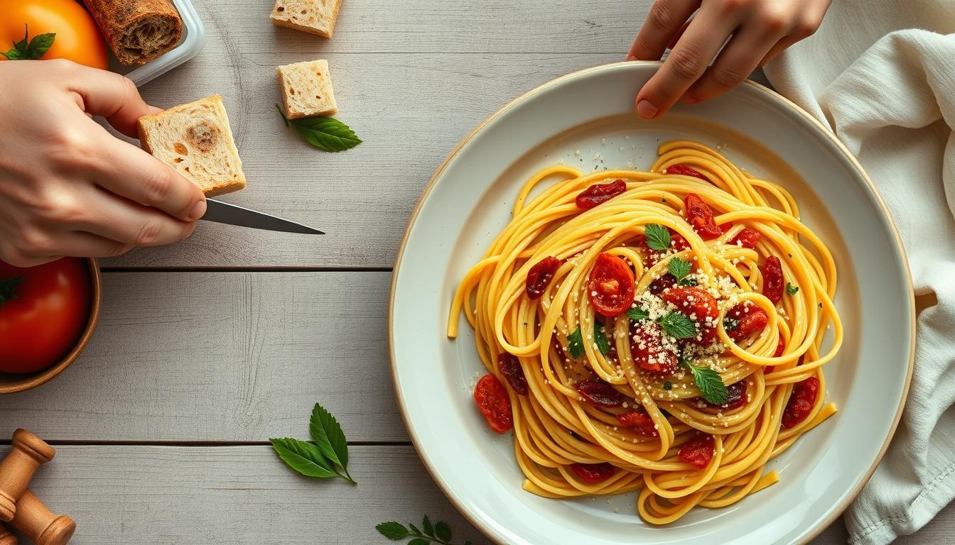 Comforting family dinner served at home